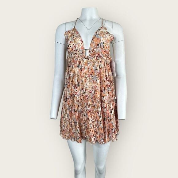 NWT | Bishop & Young | Strappy Mini Dress | Multi Floral Print | Small - Picture 1 of 14